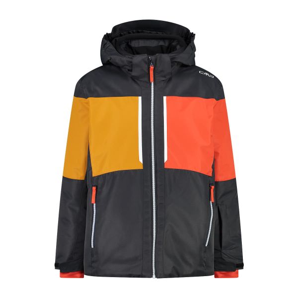 Cmp Boys Jacket Snaps Hood Twill