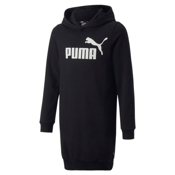 Puma Girls Essentials Logo Hooded Dress Fl