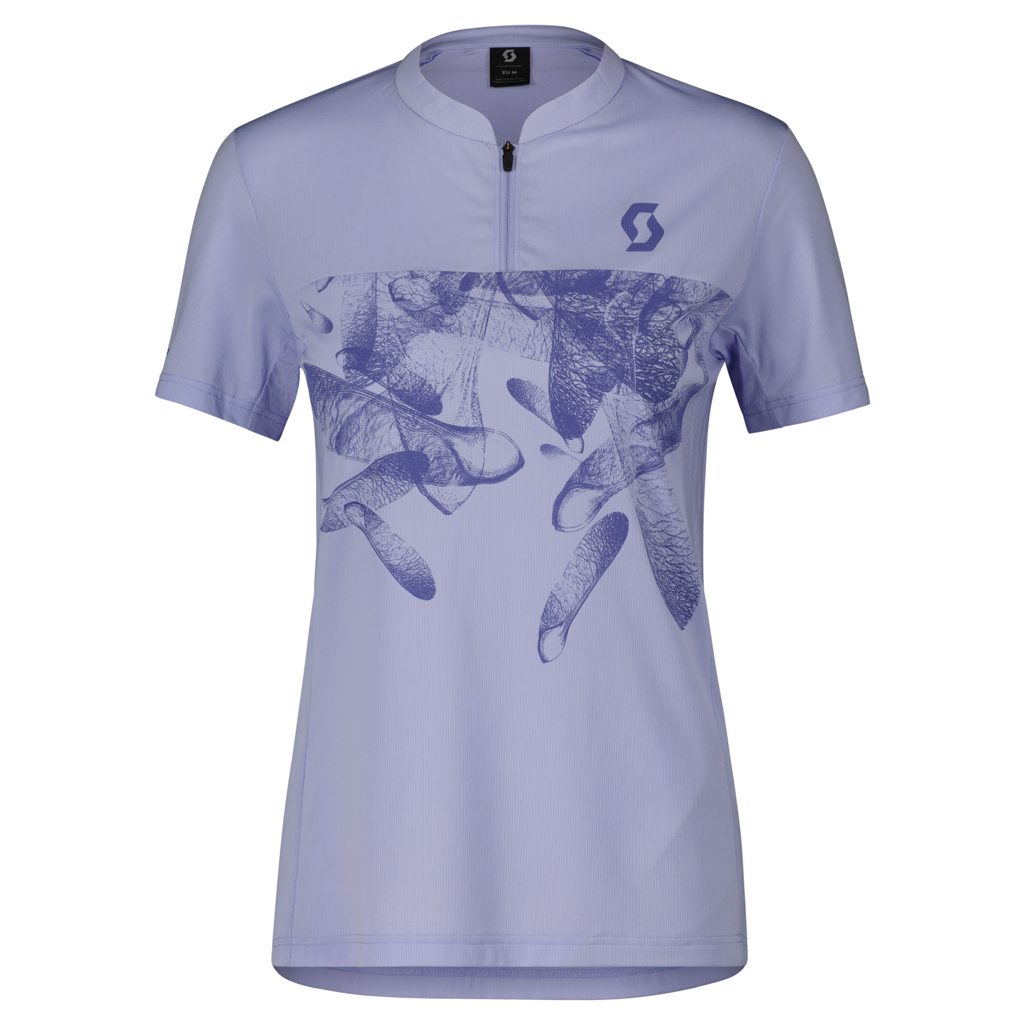 Scott W Trail Flow Zip S/Sl Shirt, Moon Blue - Dream Blue, XS