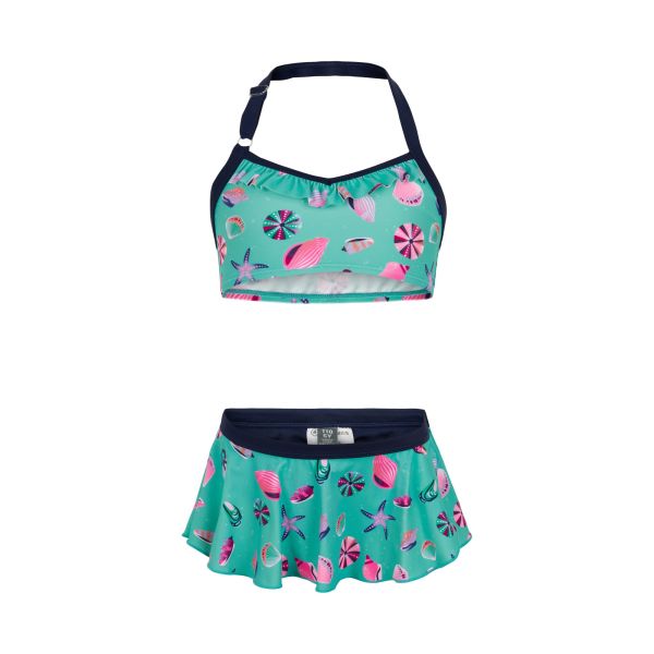 Color Kids Girls Bikini With Skirt