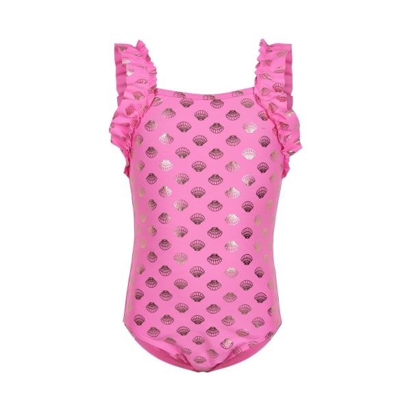 Color Kids Girls Swimsuit With Frills