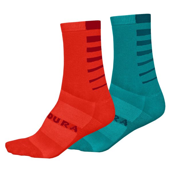 Endura W Coolmax® Stripe Socks 2-Pack