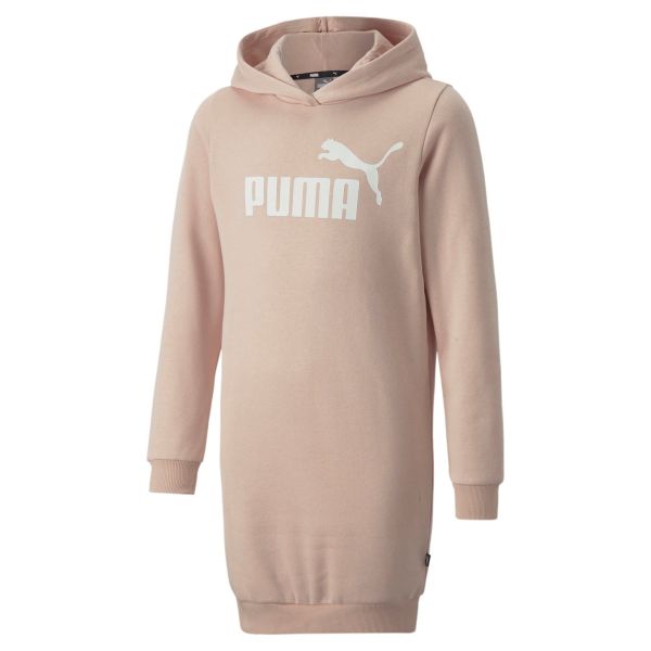 Puma Girls Essentials Logo Hooded Dress Fl