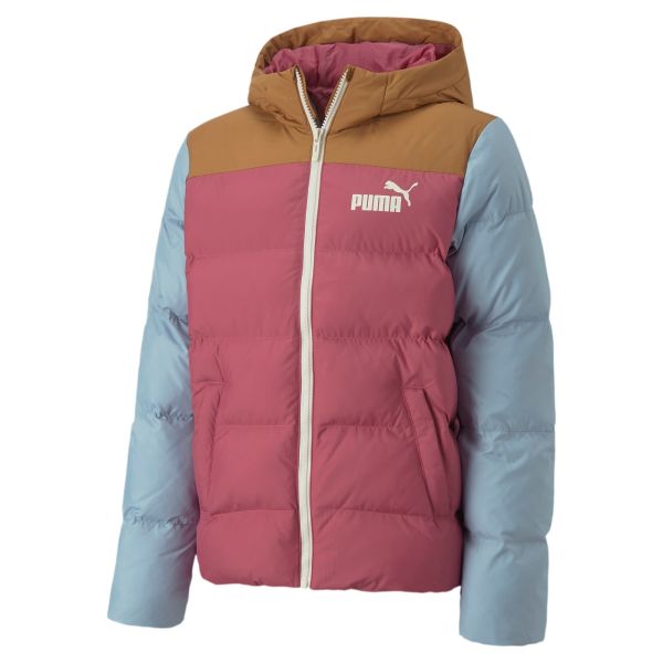 Puma Kids Colourblock Polyball Hooded Jacket