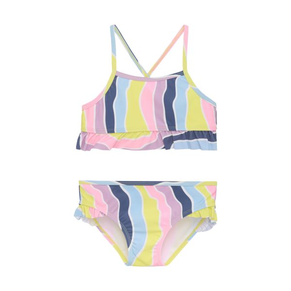 Color Kids Girls Bikini With Frills Aop