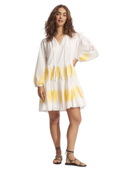 Seafolly W Corsica Embroidery Tier Dress