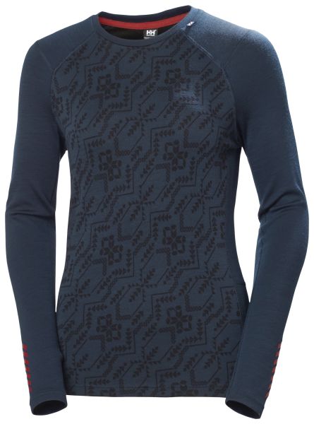 Helly Hansen W Lifa Merino Midweight Graphic Crew