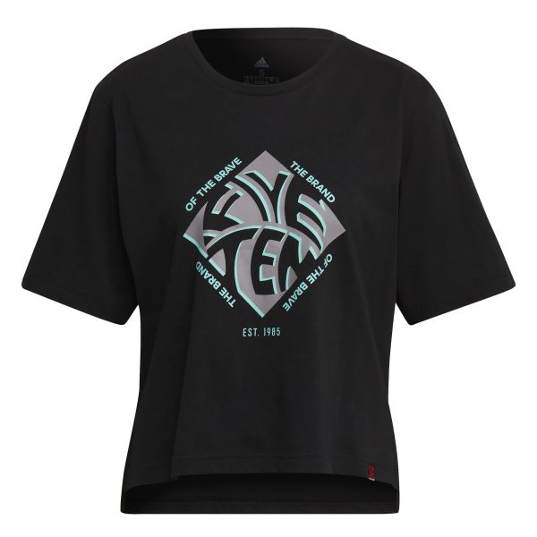 Adidas Five Ten Cropped Graphic Tee W