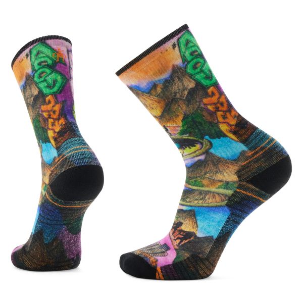 Smartwool M Hike Light Cushion Mountain Maze Print Socks